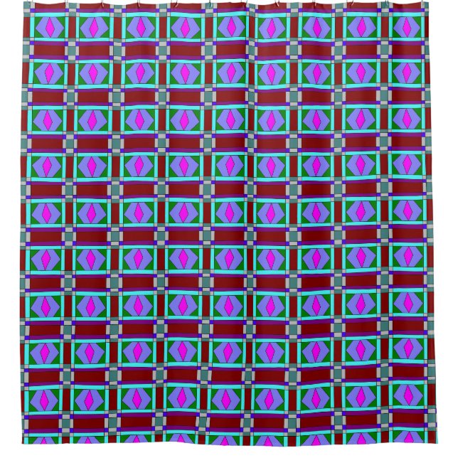 Colourful Chaos 18 Shower Curtain (Front)
