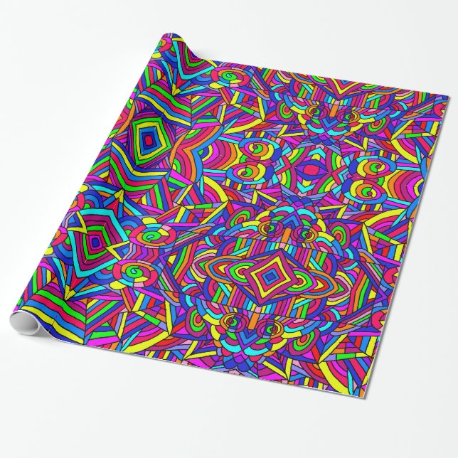Colourful Chaos 2 Wrapping Paper (Unrolled)