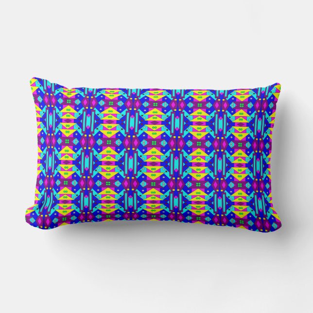 Colourful Chaos 47 Lumbar Cushion (Front)