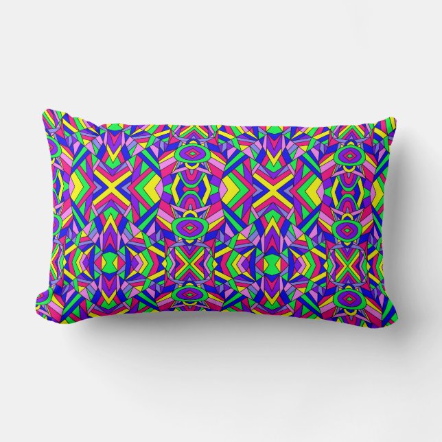 Colourful Chaos 9 Lumbar Cushion (Front)