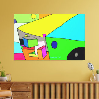 Colourful chaos canvas print