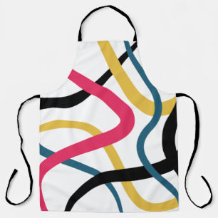 Colourful, chaotic, bold vibrant modern graphic ar apron