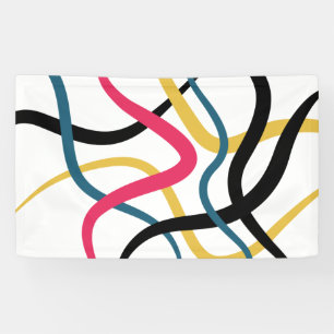 Colourful, chaotic, bold vibrant modern graphic ar banner