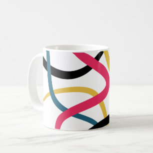 Colourful, chaotic, bold vibrant modern graphic ar coffee mug