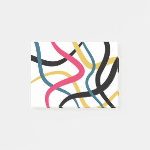 Colourful, chaotic, bold vibrant modern graphic ar post-it notes