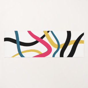 Colourful, chaotic, bold vibrant modern graphic ar yoga mat