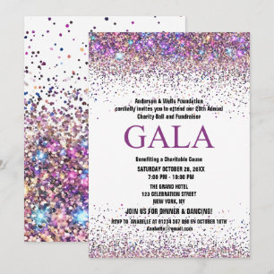 Colourful Charity Ball Corporate Fundraising Party Invitation