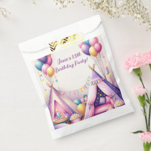 Colourful Charming Teepee Birthday Sleepover Party Favour Bags