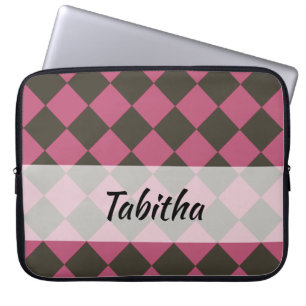 Colourful Checkers - Choco-Cherry Laptop Sleeve