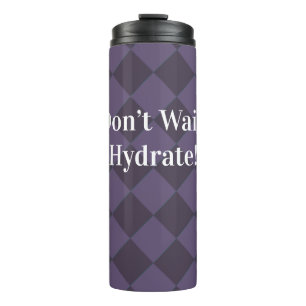 Colourful Checkers - Plum-Eggplant Thermal Tumbler