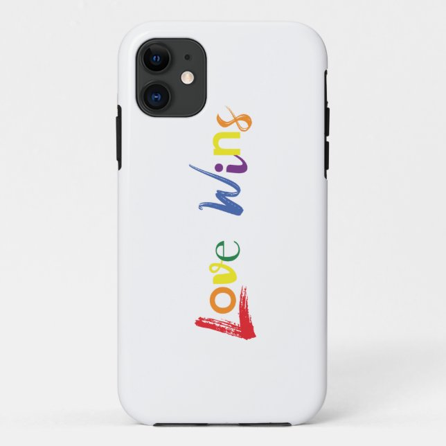 Colourful, cheerful, creative design of Love Wins Case-Mate iPhone Case (Back)