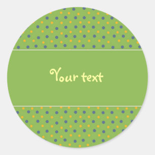 Colourful, cheerful dot pattern classic round sticker