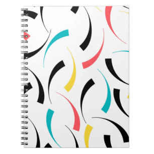 Colourful, cheerful, modern, trendy urban graphic notebook