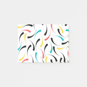 Colourful, cheerful, modern, trendy urban graphic post-it notes