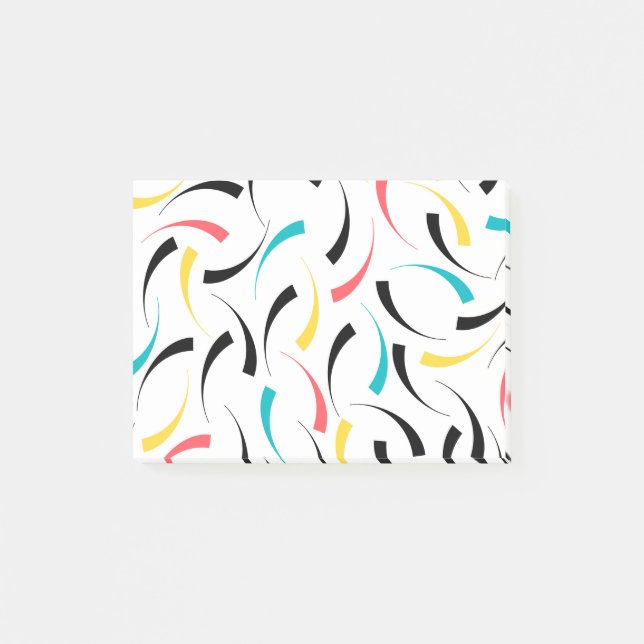 Colourful, cheerful, modern, trendy urban graphic post-it notes (Front)