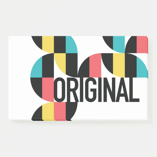 Colourful, cheerful, trendy design of Original Post-it Notes (Front)