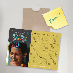 Colourful Cheers 2027 Calendar New Year Magnet Car