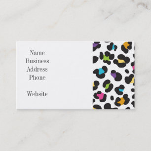Colourful Cheetah Leopard Print Gifts for Teens Business Card
