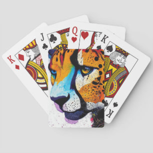 Colourful Cheetah Playing Cards