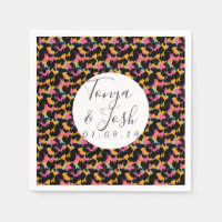 Colourful Cheetah Print Pattern Modern Wedding
