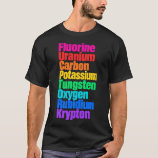 Colourful Chemical Elements Science Graphic T-Shirt