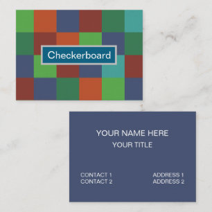 Colourful Chequerboard Business Card