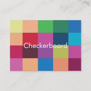 Colourful Chequerboard Business Card