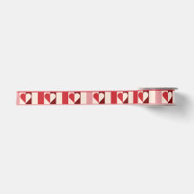 Colourful Chequerboard Heart Ribbon