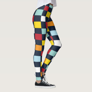 Colourful Chequerboard Leggings