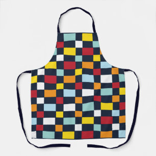 Colourful Chequerboard Pattern Apron
