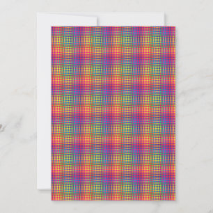 Colourful Chequered Abstract Pattern Invitation