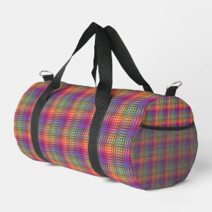 Colourful Chequered Abstract Pattern Small Duffle Bag