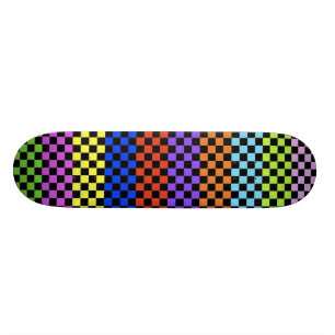 Colourful Chequered Deck Skateboard
