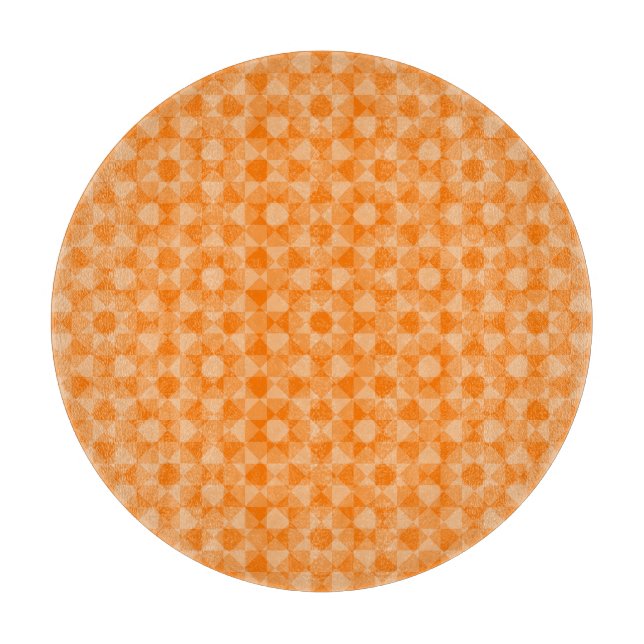 Colourful Chequered Diamond Plaid Pattern Cutting Board (Front)