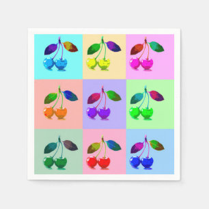 Colourful Cherries - Pop Art    Napkin