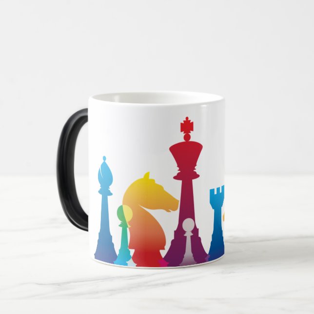 Colourful Chess Mug (Front Left)