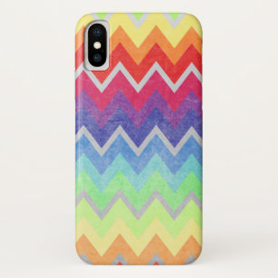 Colourful Chevron pattern Rainbow colours Case-Mate iPhone Case