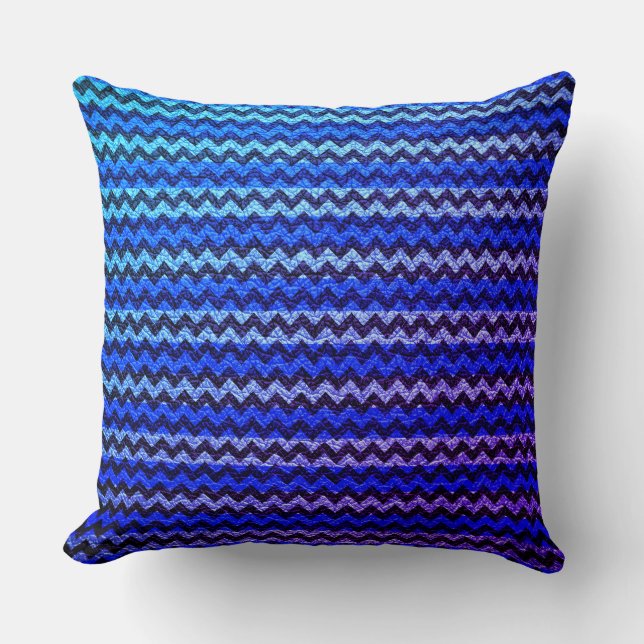 Colourful Chevron Stripes Leather Look #69 Cushion (Front)
