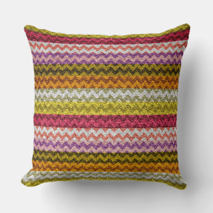 Colourful Chevron Stripes Pattern #2 Cushion