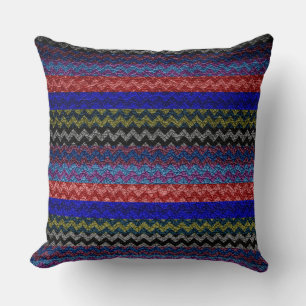 Colourful Chevron Stripes Pattern #4 Cushion