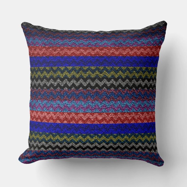Colourful Chevron Stripes Pattern #4 Cushion (Front)