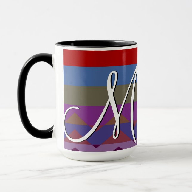Colourful Chevron Stripes Pattern #4 Mug (Left)