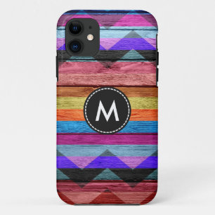 Colourful Chevron Stripes Wood #2 Case-Mate iPhone Case