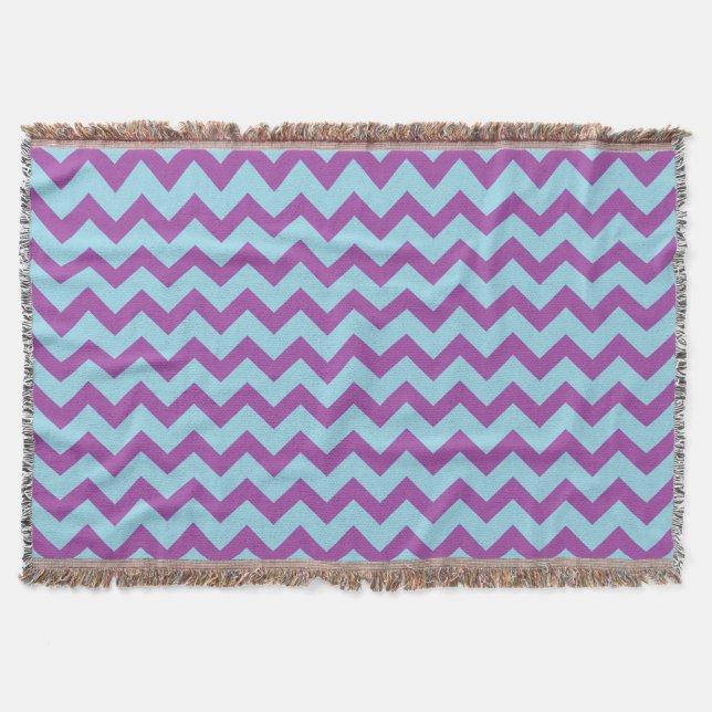 Colourful Chevron Throw Blanket (Front)
