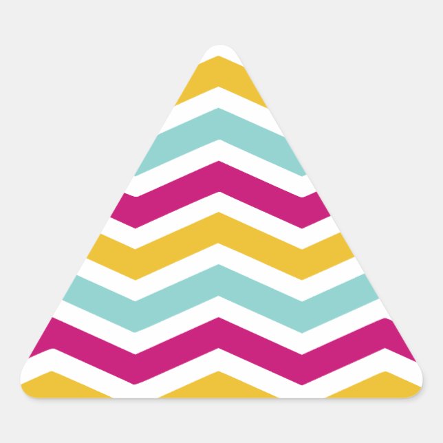 Colourful Chevron Triangle Sticker (Front)
