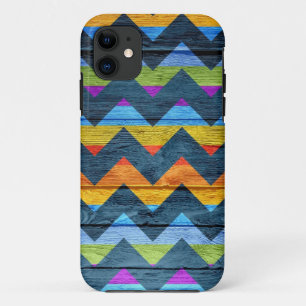 Colourful Chevron Wood Abstract Case-Mate iPhone Case