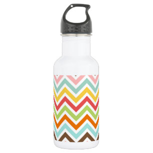 Colourful Chevron Zigzag Stripes Pattern 532 Ml Water Bottle
