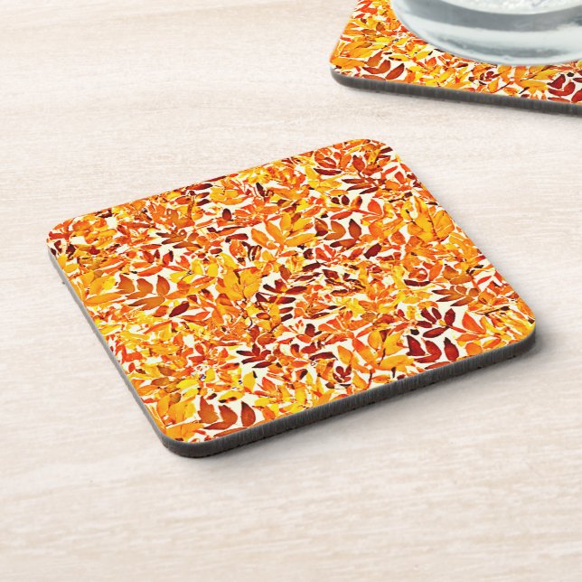 Colourful Chic Chroma Canopy Stylish Foliage Coaster (Left Side)