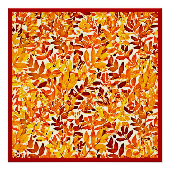 Colourful Chic Chroma Canopy Stylish Foliage Poster (Front)