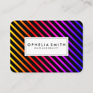 Colourful Chic Stripes Business Card